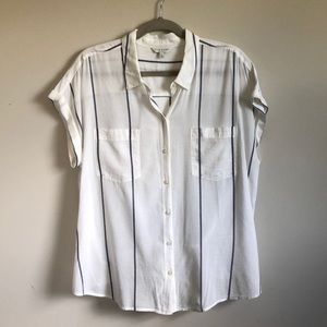 NWOT Lucky Brands Button Down, Tie Back Shirt